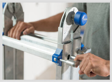 Adjust the height of your Werner Multi-Purpose Ladder quickly and easily